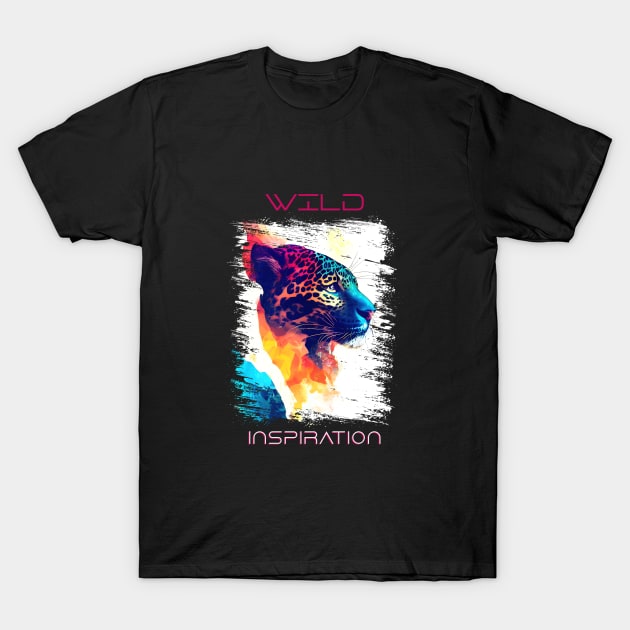 Jaguar Wild Nature Animal Colors Art Painting T-Shirt by Cubebox